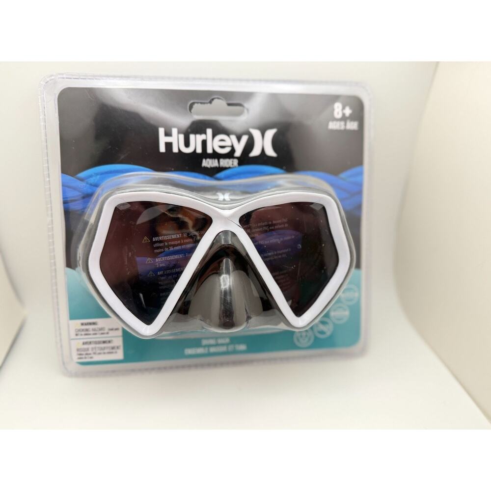 Hurley Aqua Rider Swim Mask For Ages 8+ With Adjustable Strap And Anti-Leak Desi